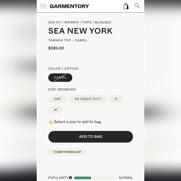 EUC Sea New York Tamara Top in Camel/Tie-Dye, Size S - Picture 16 of 16